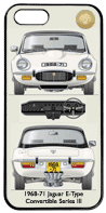 Jaguar E type V12 S3 Convertible (Hard Top) 1968-71 Phone Cover Vertical